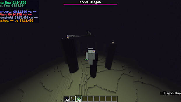Minecraft Ender Dragon fight